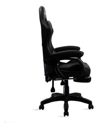 Cadeira Gamer Preto Reclinável Com Apoio Pés