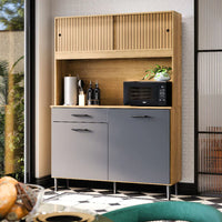 Armário De Cozinha Compacto Com 4 Portas E 1 Gaveta |BLACKFRIDAY|