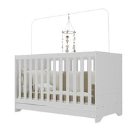 Berço 3 em 1 Evolutivo (Vira Mini Cama) - 100% Madeira Maciça [Garantia de 3 Anos]