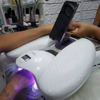 Apoio de Braço Delta Pro c/ Suporte de Celular Integrado Metal Ajustável 360°