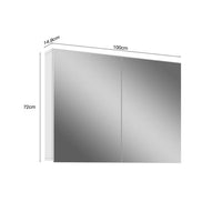 Espelheira para Banheiro 2 Portas 2 Prateleiras Malbec Branco